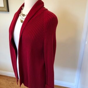 Beautiful  Red ribbed cardigan